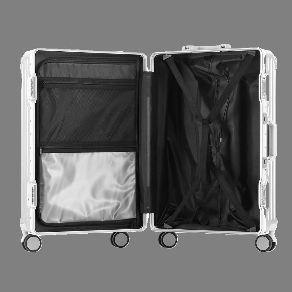 20" Carry On Trolley Suitcase Hard Shell with Aluminum Frame TSA locks USB port cup and phone holders