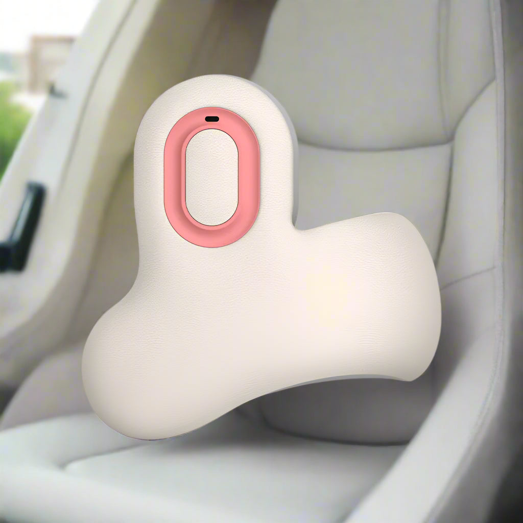 Premium Smart Travel Pillow with Shiatsu Massage Red-Light Hot Compress Bluetooth with Noise Reduction