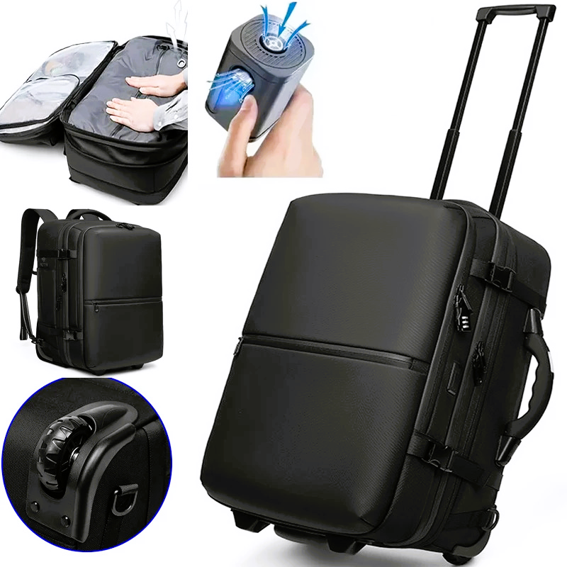Backpack Trolley for Business: Anti-Theft, Digital Scale, Compression Pump