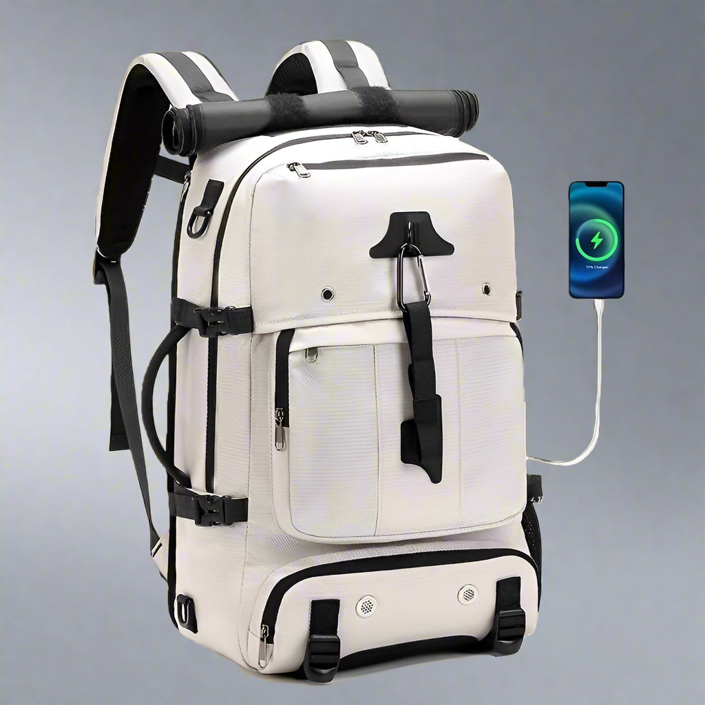 ad copy white backpack
