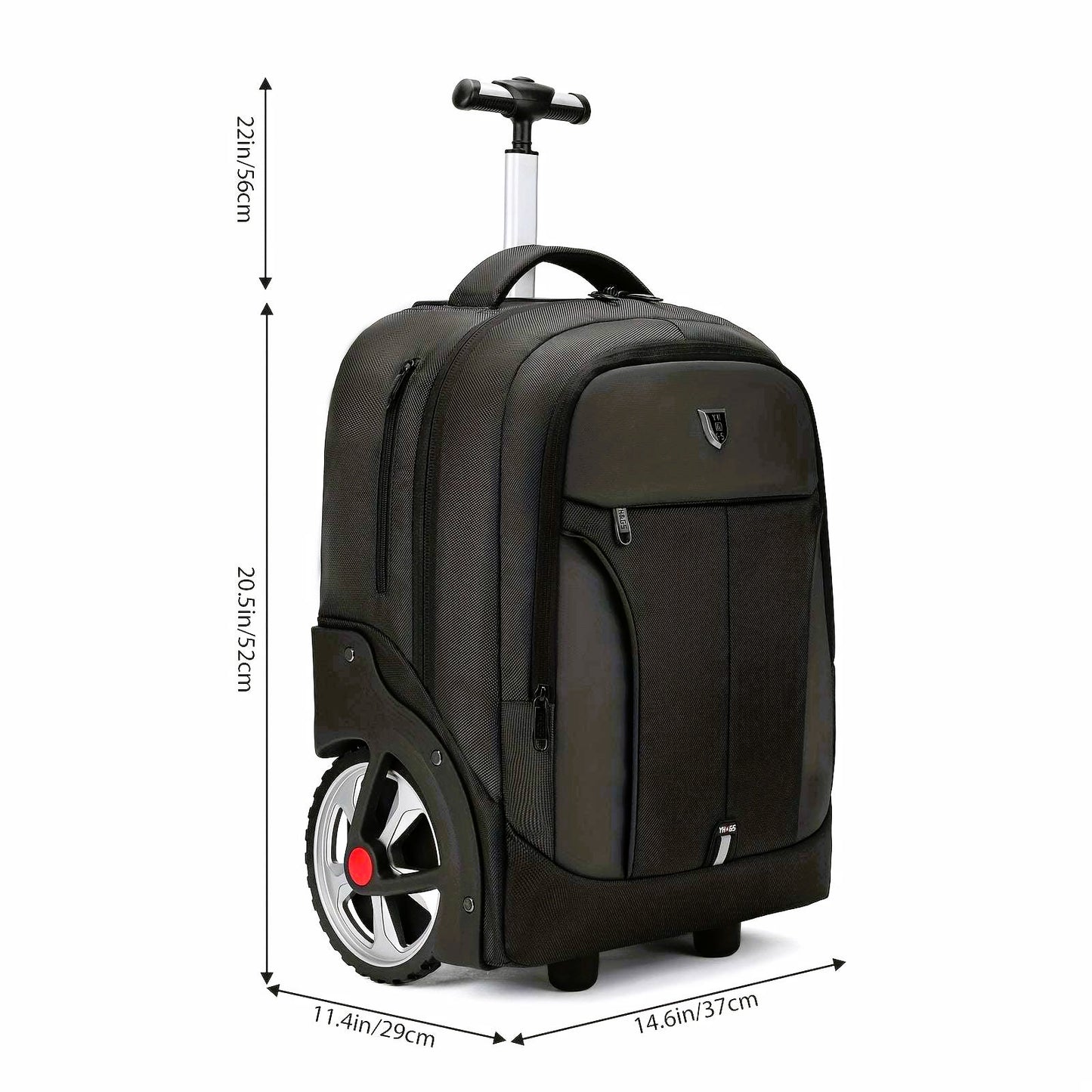20" Sporty Trolley Backpack Waterproof with Big Wheels