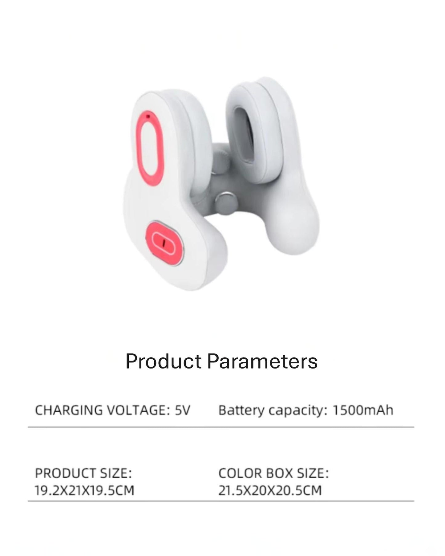 Premium Smart Travel Pillow with Shiatsu Massage Red-Light Hot Compress Bluetooth with Noise Reduction
