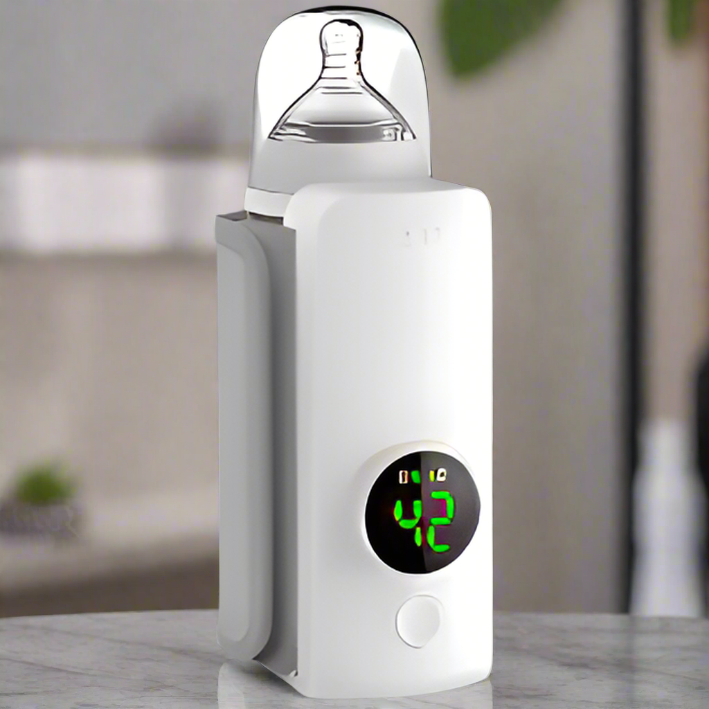 bottle warmer on marble table