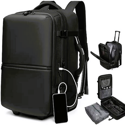 Backpack Trolley for Business: Anti-Theft, Digital Scale, Compression Pump